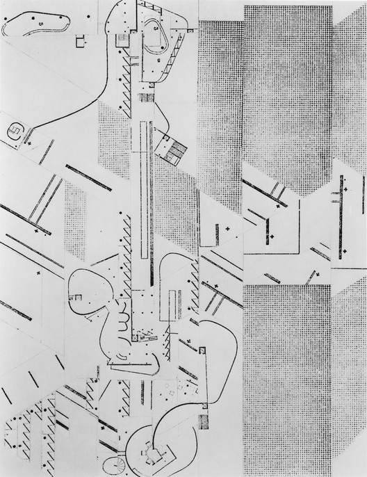 Autor: Daniel Libeskind. Título do Projeto: Collage. Curso / AY: Tese, 1969-1970. Professores: John Hejduk, Lewis Davis, Robert Slutzky e Fred Travsiano. Imagem Cortesia do Arquivo da Escola de Arquitectura Irwin S. Chanin, The Cooper Union