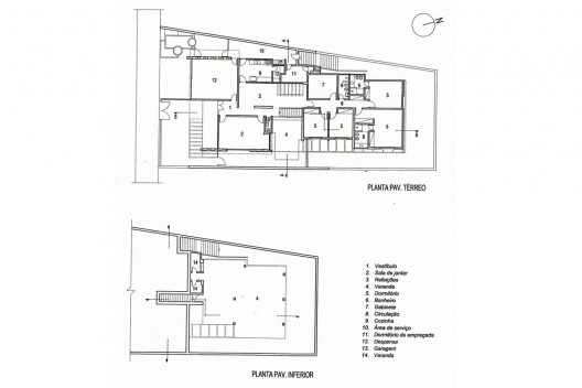 Plantas Residência Carlos d’Alge (1967) [Paulo Costa Sampaio]