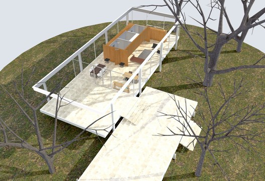 Modelo Digital da Farnsworth House. Imagem © Archilogic