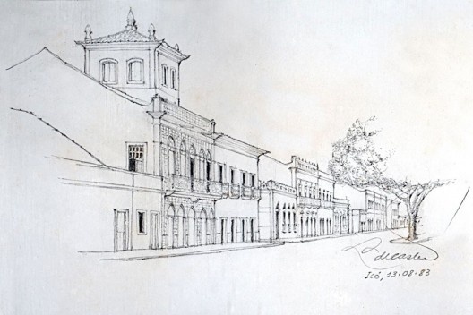 Croquis de Liberal de Castro da Cidade de Icó-Ceará (1983) [Acervo Pessoal de Liberal de Castro]