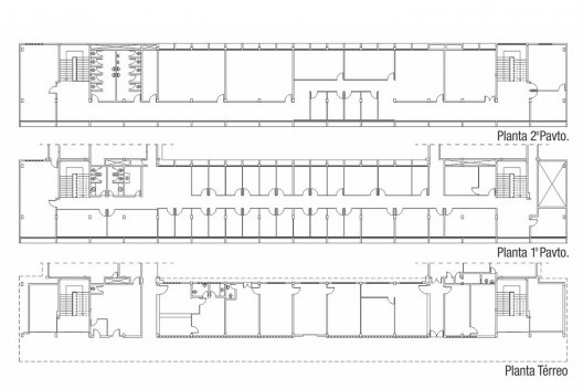 Plantas da situação atual edifício do Curso de Sociologia da UFC (1967) [Coordenadoria de Obras e Projetos da UFC]
